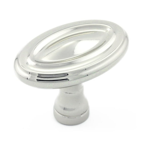 Richelieu Bp74043 1-11/16" Oval Cabinet Knob - Nickel
