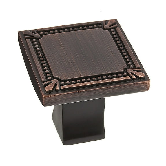 Richelieu Bp78035 1-3/8" Square Cabinet Knob - Bronze