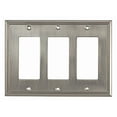 thumbnail image 1 of richelieu hardware contemporary style 3 decora switch plate, 4.84", brushed nickel, 1 of 1