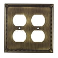 thumbnail image 1 of Richelieu Bp8622 Double Traditional Duplex Outlet Switch Plate From The Decora Collection, 1 of 1