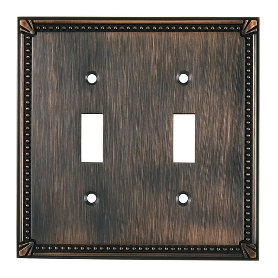 Richelieu Bp8633 Double Traditional Toggle Switch Plate From The Decora Collection -