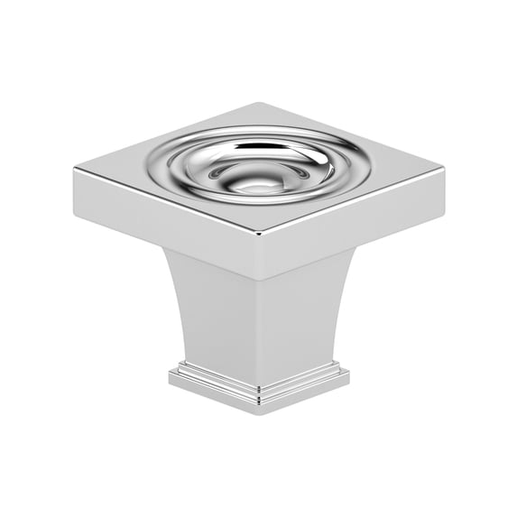 Richelieu BP88223030140 1-3/16" Square Cabinet Knob - Chrome