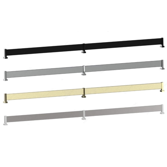 Richelieu Elegant Designer Aluminum Closet Shoe Rail | Reversible, Trimmable Length | Available for 18", 24", 30"