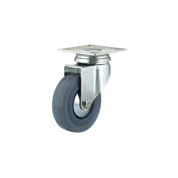 Richelieu Hardware - F24786 - Industrial Gray Rubber Casters - Swivel Without Brake - Gray Finish