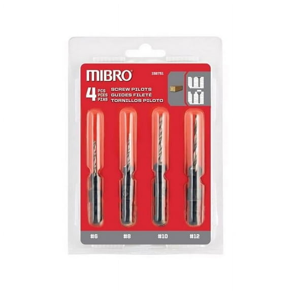 Richelieu 2038596 Mibro Steel Screw Pilot Drill Bit Set - 4 Piece