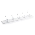 Richelieu Nh02021030 23-13/16" Wide 5 Hook Wooden Coat Rack - White ...