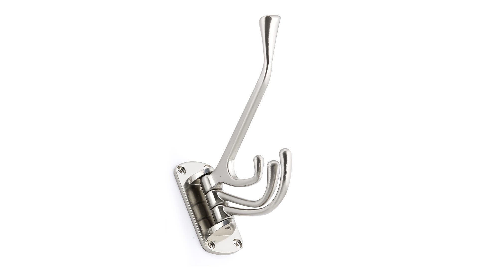 Brushed Nickel Triple Utility Swivel Hook