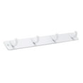 thumbnail image 1 of Richelieu T562130 12-9/16" Wide 4 Hook Metal Coat Rack - White, 1 of 4