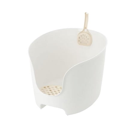 Richell 60002 PAW TRAX High Wall Cat Litter Box - White
