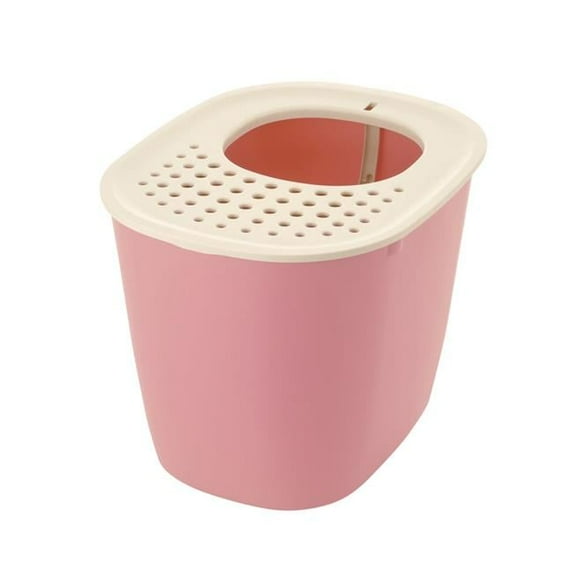 Richell 60004 PAW TRAX Top Entry Cat Litter Box - Pink