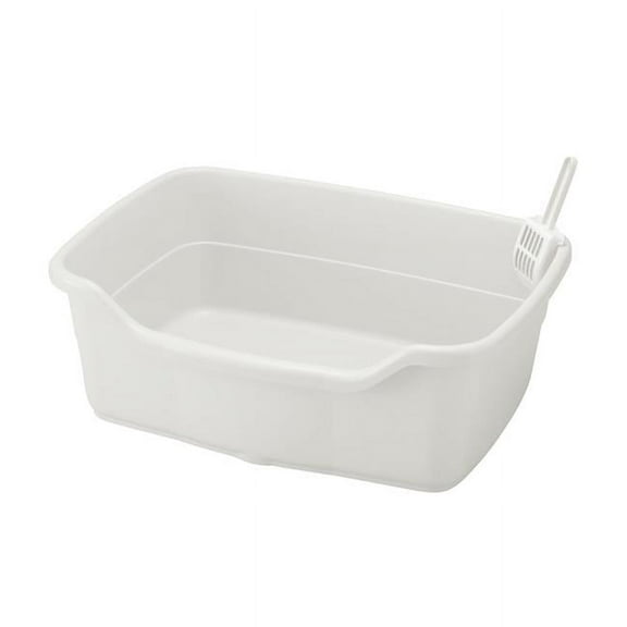 Richell 60029 PAW TRAX Wide Cat Litter Pan - White