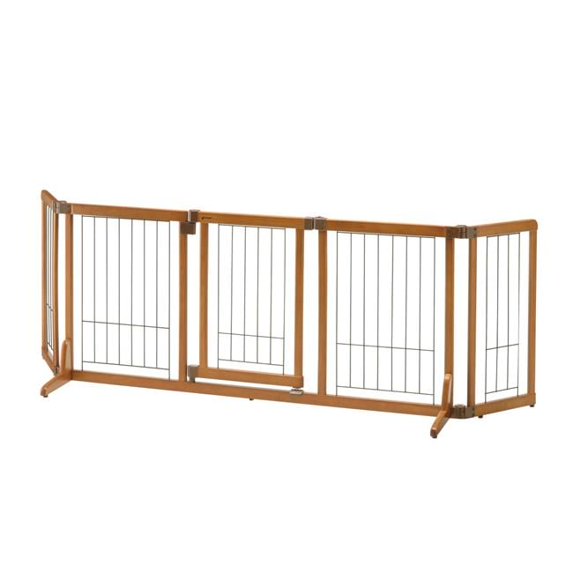 Richell 94948 Wide Premium Plus Pet Gate Mini for Small Dog, Fit Openings from 55 to 72 Wide