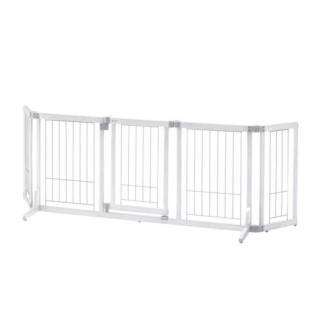 Richell fashion deluxe freestanding pet gate with door medium