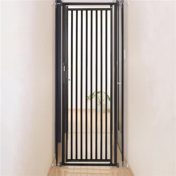 Richell Black Steel Cat Extra Tall Safety Gate, 37.5" L X 3" W X 71.5" H