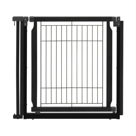 Richell Convertible Elite Pet Gate, Black