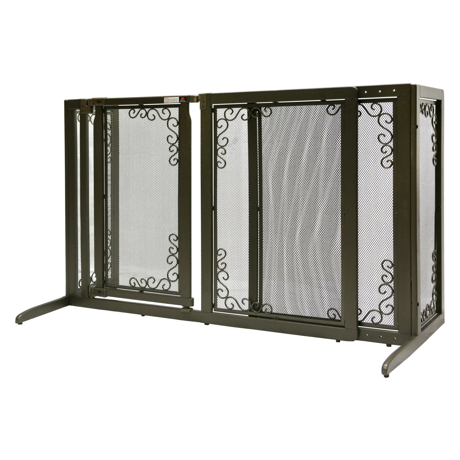 Richell Deluxe Freestanding Dog Gate Brown 52