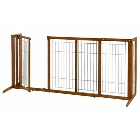 Richell Deluxe Freestanding Pet Gate with Door, 28"H