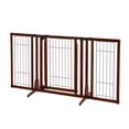 thumbnail image 1 of Richell Freestanding Dog Gate, Cherry Brown, 63"L x 26"W x 32"H, 1 of 4