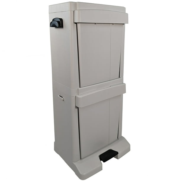 Richell Pet Stuff Tower Gray Storage Bin Container, for Dogs & Cats