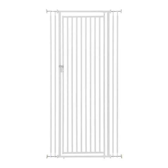 Richell White Steel Cat Extra Tall Safety Gate, 37.5" L X 3" W X 71.5" H
