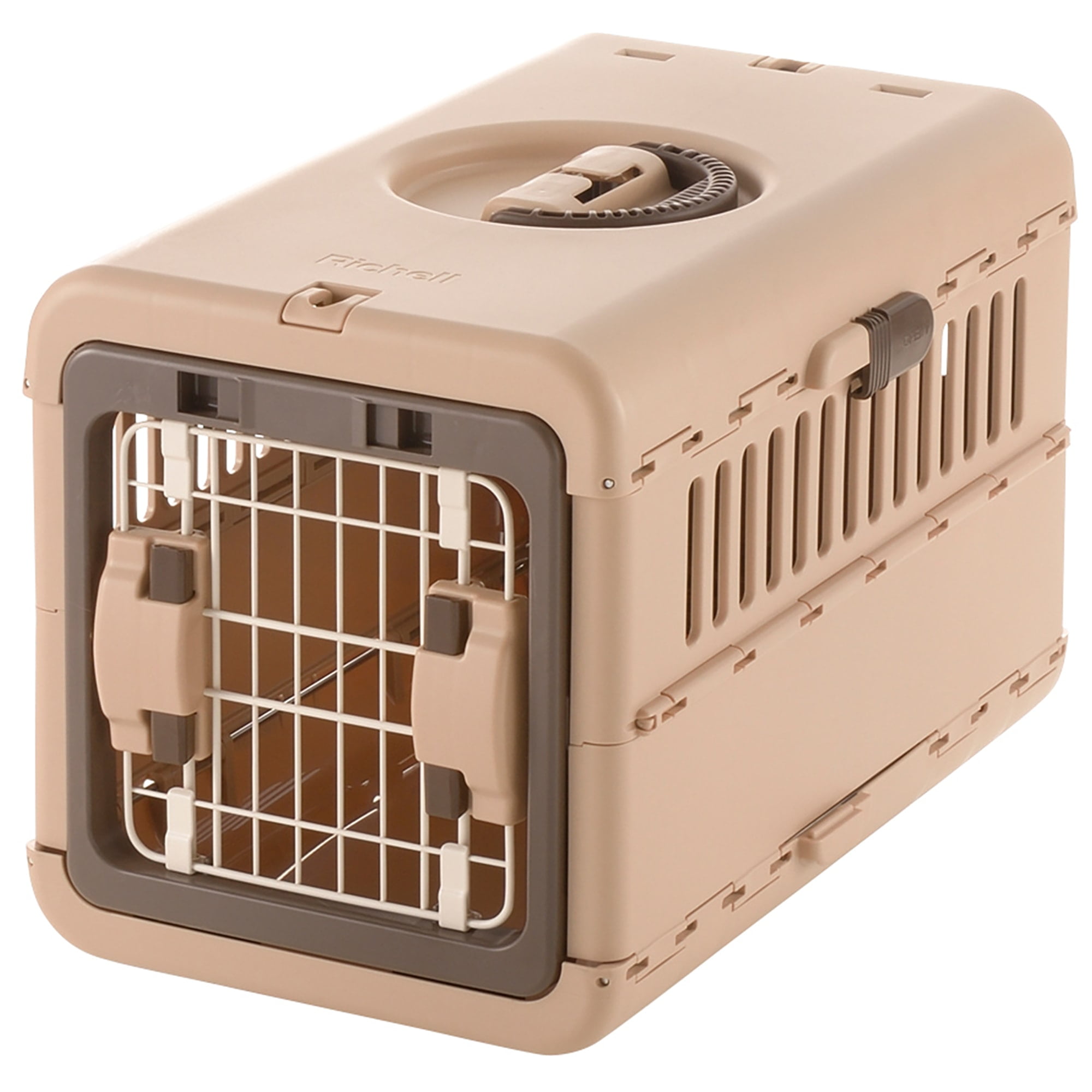 Richelle Foldable Travel Pet Carrier Extra Small in Brown, Stores Easily, for Dogs & Cats