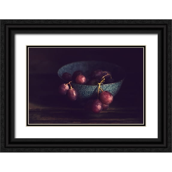 Richerataux, Florence 32x23 Black Ornate Wood Framed with Double Matting Museum Art Print Titled - La Coupe Est Pleine