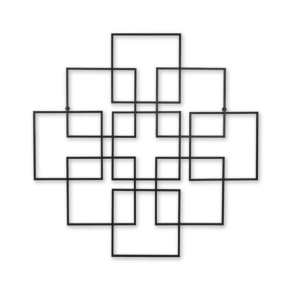 Richese Black Repeating Square Metal Wall Decor - Large
