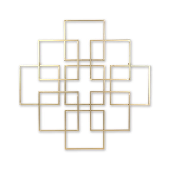 Richese Gold Repeating Square Metal Wall Decor - Large