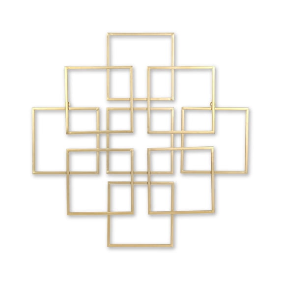 Richese Gold Repeating Square Metal Wall Decor - Small