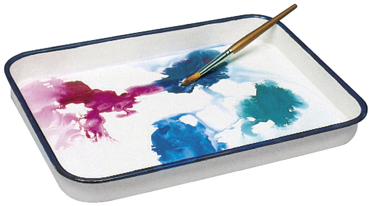 Creative Mark Butcher Tray Palette - Triple coated Enamel Tray Palette for  Painting, Color Theory, Mixing, and more! - 7.5 x 11 