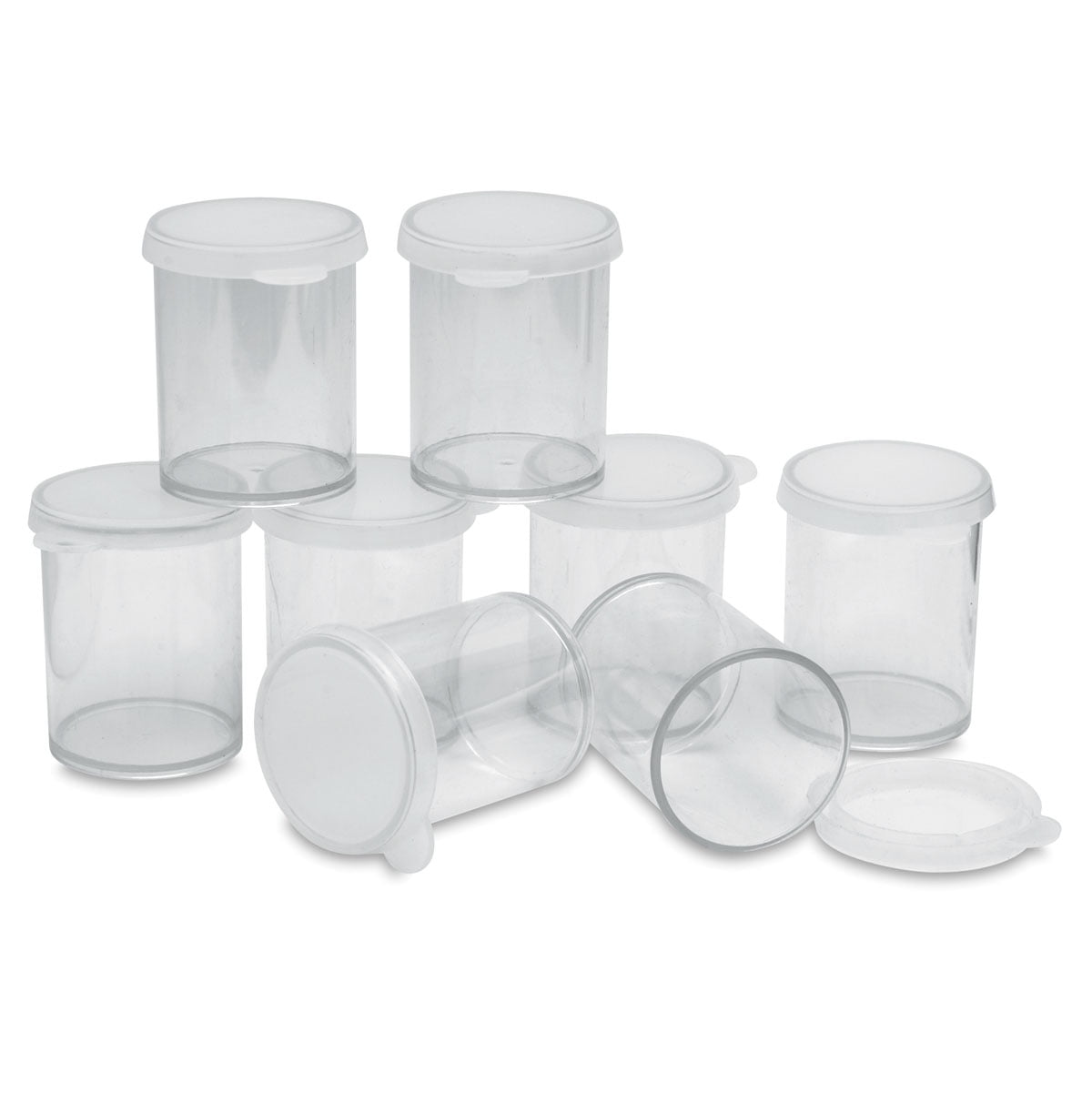 HoleviFO 60oz (1780 ml,3 Pack) Clear Tall Plastic Storage Jar with Lid,  Round Airtight Food Storage Container with Screw Lid Kitchen Pantry Storage