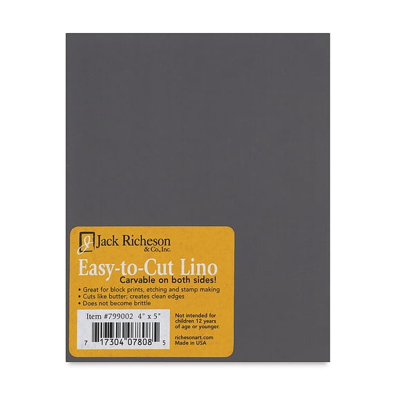 Richeson Easy-to-Cut Linoleum - Unmounted, 4" x 5"
