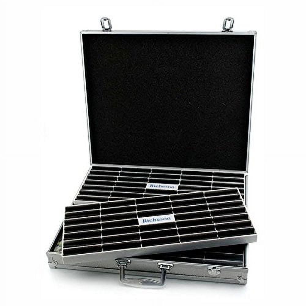 Jack Richeson Roz Box 2 Half Box - Aluminum Pastel Case With 2 Foam Lined Trays (Holds 68) - View #2
