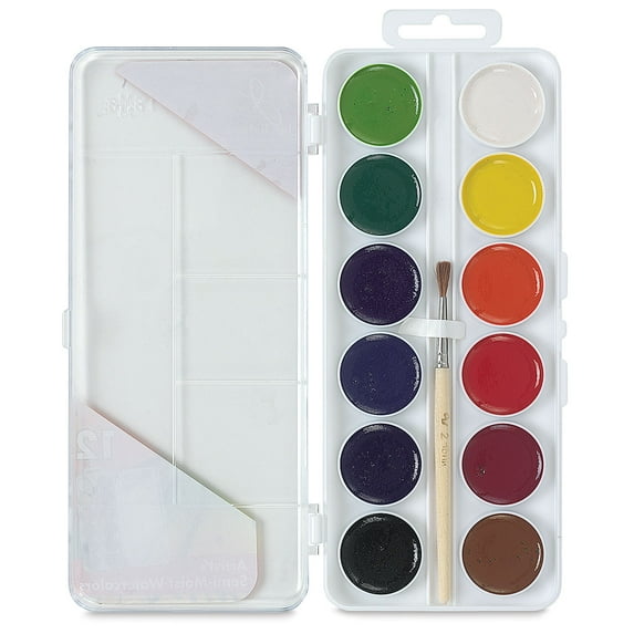 Richeson Semi-Moist Watercolors - Standard Colors, Set of 12