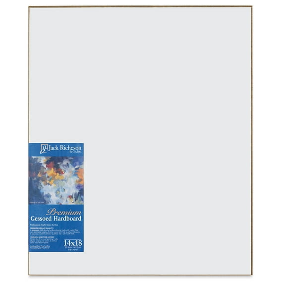 Richeson Toned Gessoed Hardboard Panel - 14" x 18", White, Flat Panel