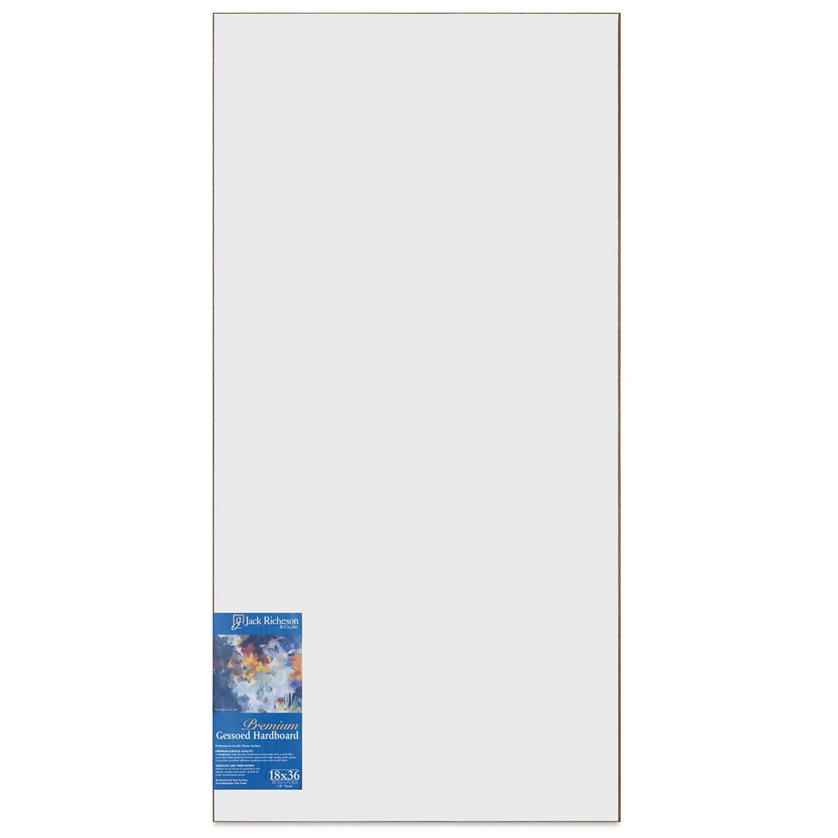Richeson Toned Gessoed Hardboard Panel 18" x 36", White, Flat Panel
