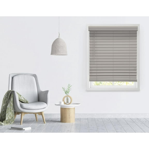 Richfield Studios 2.5" Cordless Faux Wood Blinds, Graystone