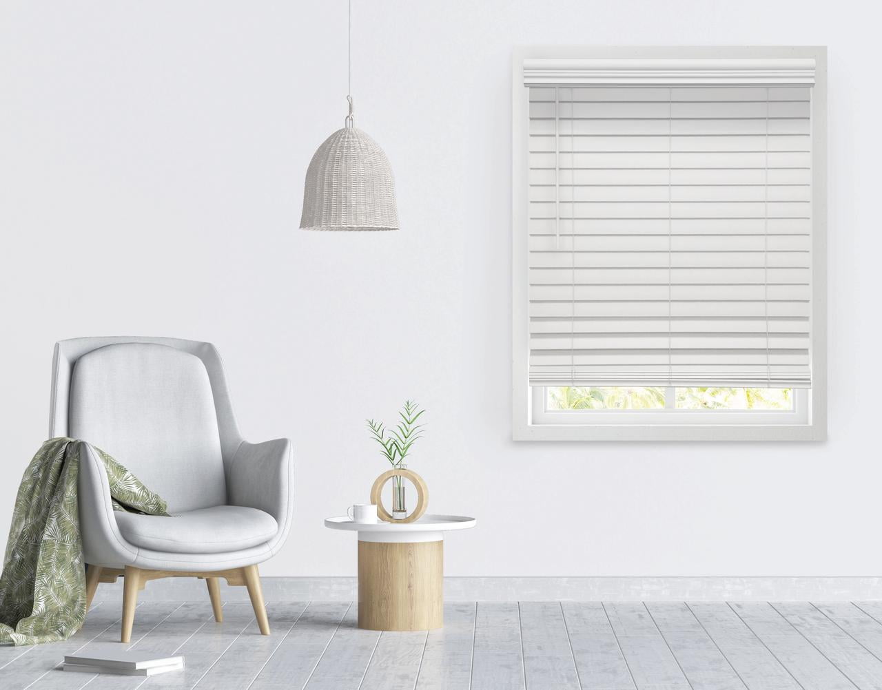 Richfield Studios 2.5" Cordless Faux Wood Blinds, White