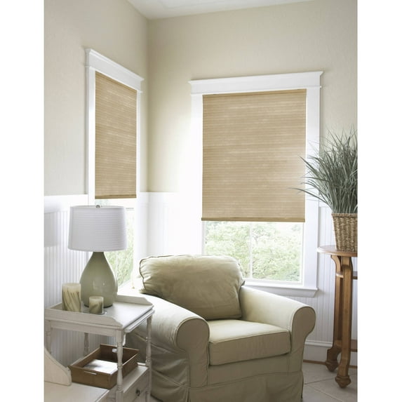 Richfield Studios Cordless Light Filtering Polyester Honeycomb Window Shades, Brown, 20.5" x 48"