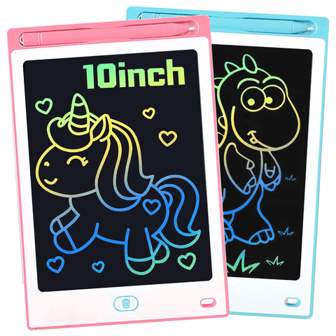 Richgv 2 Packs LCD Writing Tablet for Kids, 10 inch Electronic Graphics Tablet Drawing Tablet Doodle Pad Learning Board Educational Learning Toys Gifts for Kids Adults 2PCS