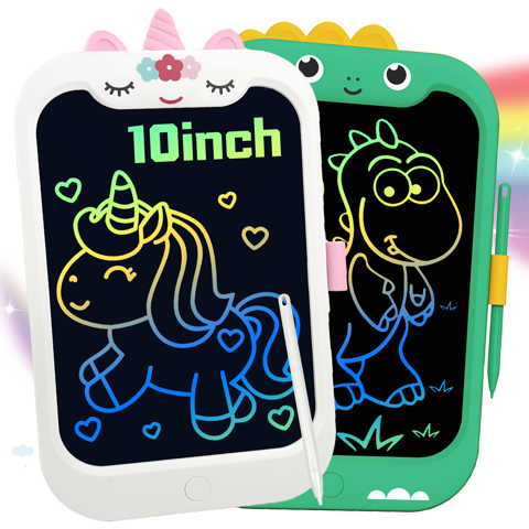 Richgv 2 Packs LCD Writing Tablet for Kids, 10 inch Electronic Graphics Tablet Drawing Tablet Doodle Pad Learning Board Educational Learning Toys Gifts for Kids Adults 2PCS