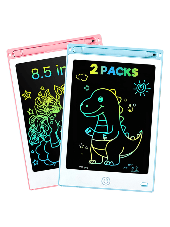 2 Pack LCD Writing Tablet for Kids, 8.5 inch Drawing Tablet Doodle Pad Preschool Learning Toys for Toddlers, Drawing Pad Gifts for Boys Girls