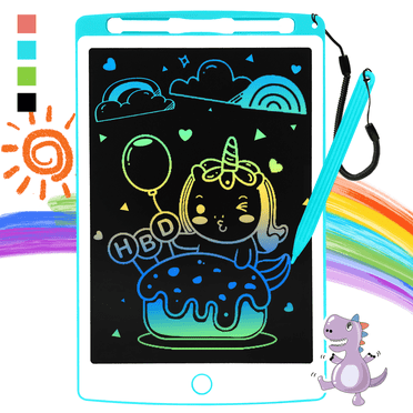 Richgv 8.5 Inch LCD Writing Tablet for Kids, Electronic Graphics Tablet Drawing Tablet Doodle Pad, Educational Learning Toys Wipe Learning Board for Kids Adults Blue