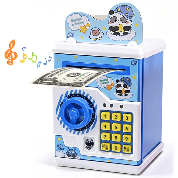 Richgv ATM Piggy Bank for Kids, Electronic Money Bank ATM Savings Bank Machine Toy for Toddlers 3-6 Years, Kids Toys ATM Machine with Music