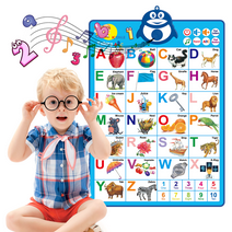 Richgv Alphabet Wall Chart Toy for 1 Year Old, Electronic Interactive ABC Learning Chart Preschool Learning Poster, Educational Toys for Toddlers Age 2 5, Toddler Learning Toys Age 3-4