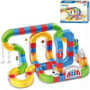 Richgv Electric Train Set for Kids, Educational STEM Learning Toys for Boys 3-6, 171pcs DIY Anti-Gravity Flexible Race Track Building Toy Gift