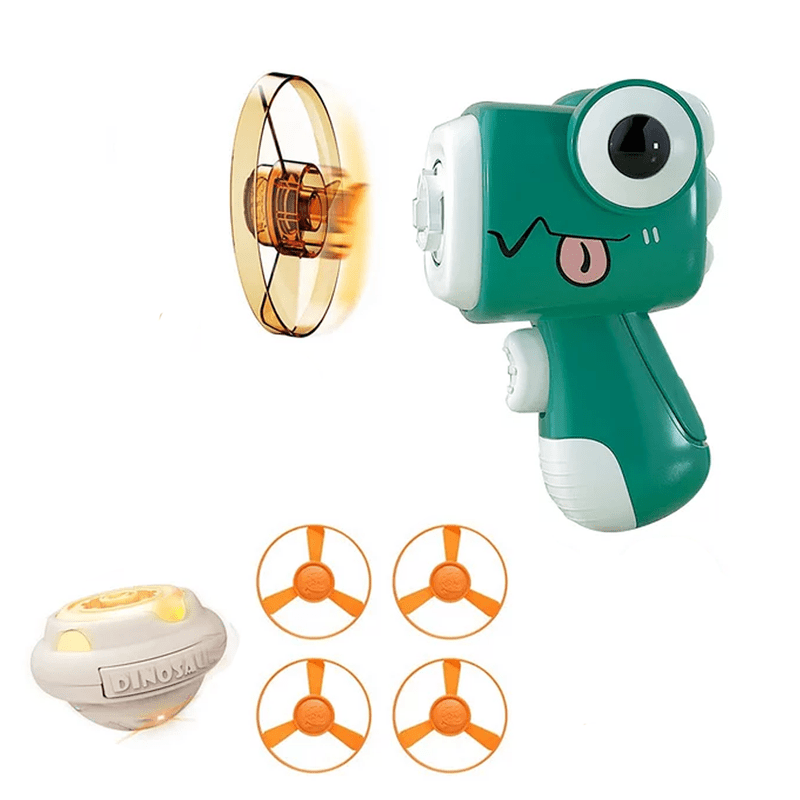 Richgv Dinosaur Toy Disk Shooter, Luminous Flying Saucer for Kids ...