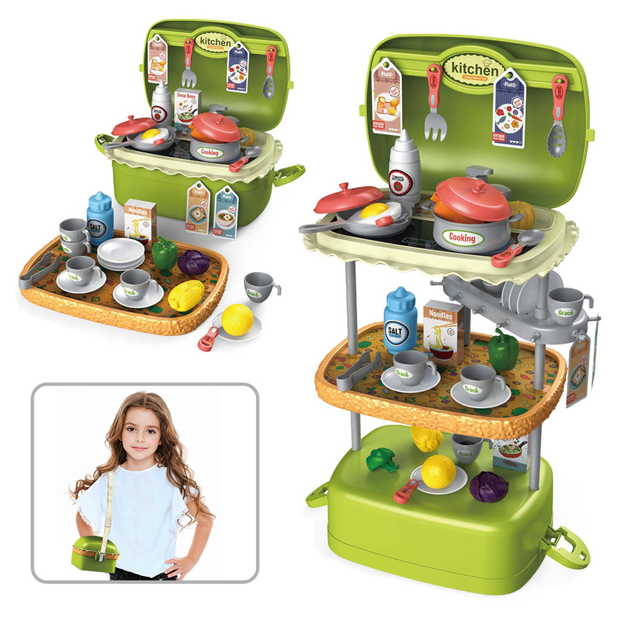 Frogprin Kids Coffee Maker Playset-Wooden Kitchen Toys, Toddler Play  Kitchen Accessories, Pretend Play Food Sets for Kids Kitchen, Encourages