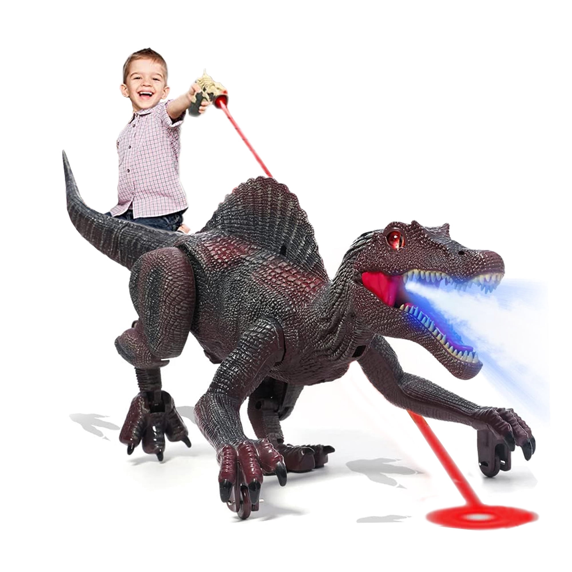 Richgv Remote Control Dinosaur Toys for Boys 3-8 Year, Light Chasing Walking Dinosaur Boys Toys RC Robot Dinosaur Toys for Kids Gift for Boys Girls