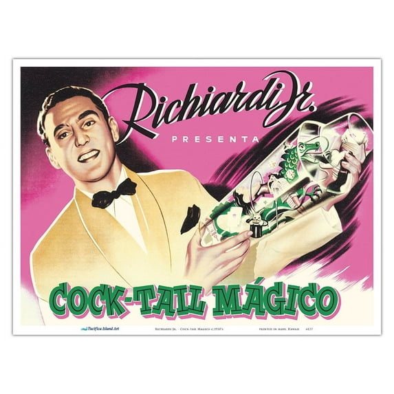 Richiardi Jr. - Magico - Vintage Magic Poster c.1950’s - Master Art Print (Unframed) 9in x 12in